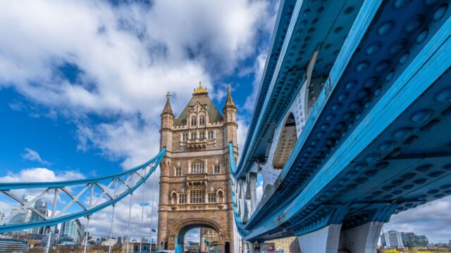 Tower Bridge in London, UK.